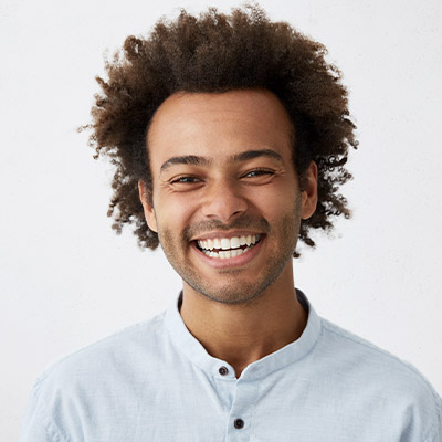 black man smiling